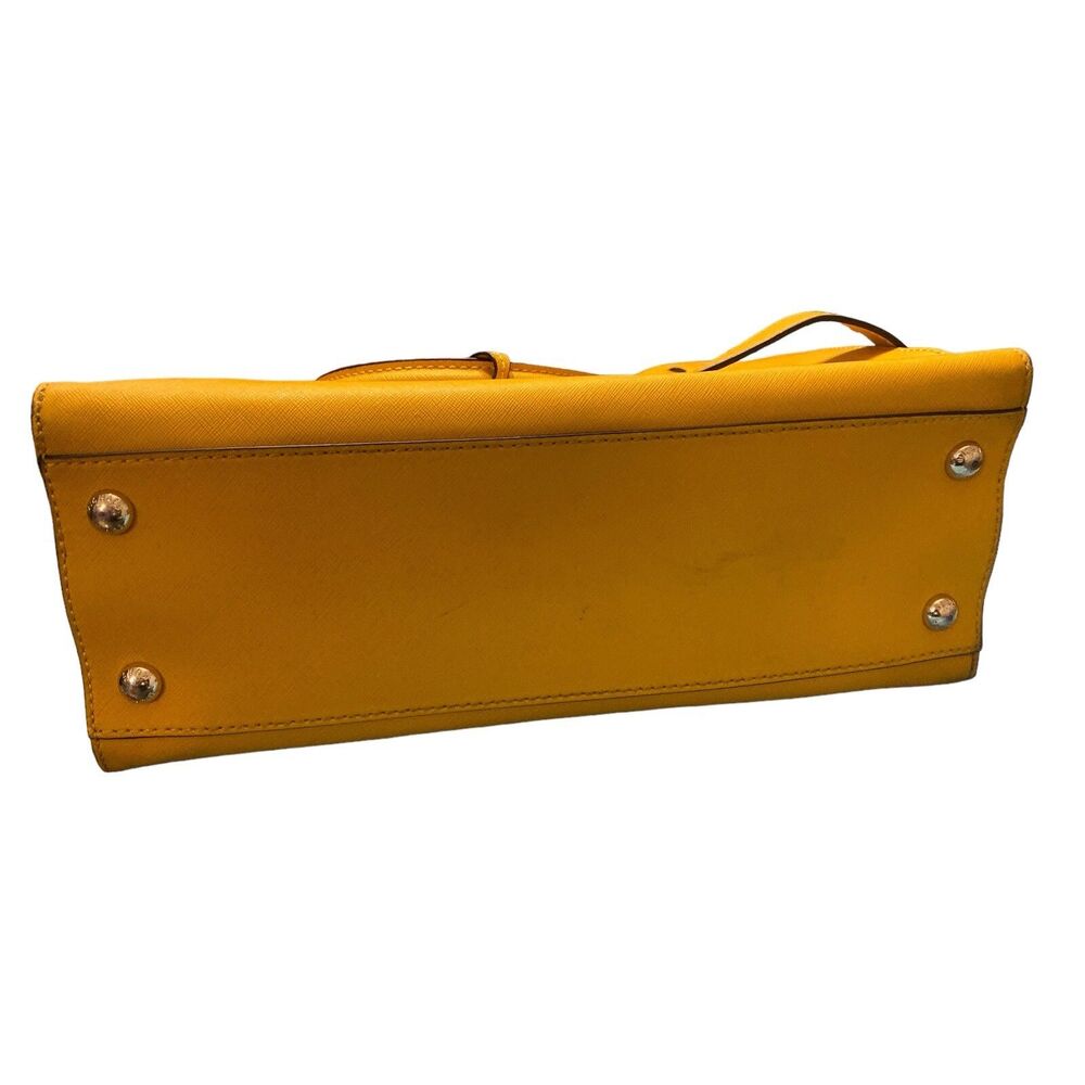 Michael Kors Womens Yellow Saffiano Leather Large Purse - Picture 8 of 8